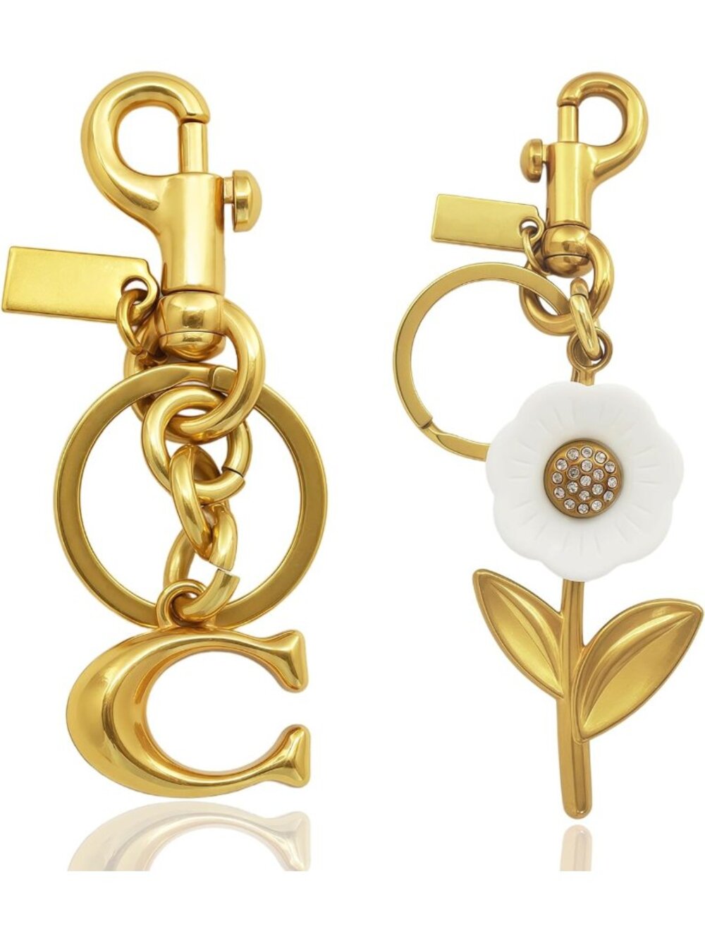 Chic C Initial Handbag Charm Keychain - Stylish Purse & Wallet Accessories